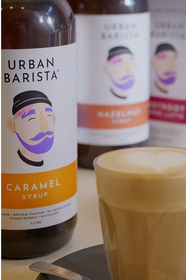 Urban Barista Caramel Syrup 1L – Natural, Rich & Clean-Label Sweetness